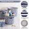 DII&#xAE; Round Stripes PE-Coated Herringbone Woven Cotton Laundry Bin Set
